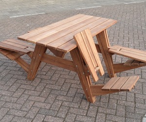 A Picnic Table That Turns Into Four Lounge Chairs