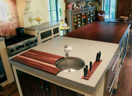 Custom Wood And Concrete Countertops