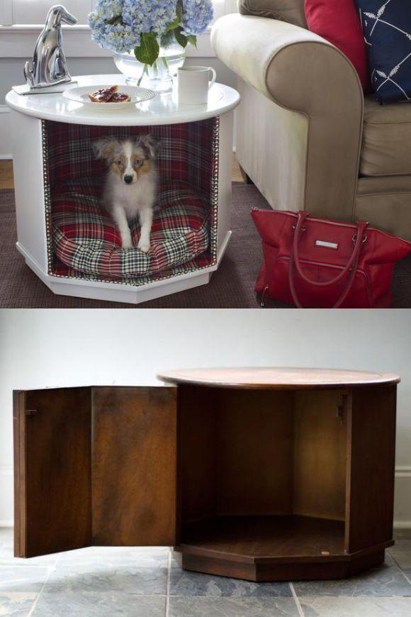 DIY End Table with Dog Bed