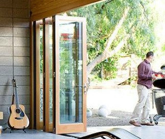 Lacantina Wood Clad Bi Fold Doors